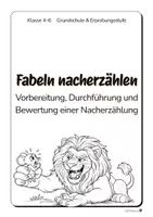 Vorschau - Unterrichtsreihen - Fabeln nacherzählen Klasse 4 5 6 - Arbeitsblätter mit Bewertung - Seite 1