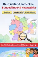 Vorschau - Arbeitsblätter - Deutschland entdecken: Bundesländer & Hauptstädte - Deckblatt
