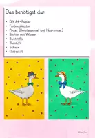 Vorschau - Mal- und Bastelvorlagen - Kunst: Gans im Frühling – Farbenfrohes Kunst- und Bastelprojekt mit Anleitung & Vorlagen (Kunst Klasse 1, 2, 3, 4, auch fachfremd) - Seite 3