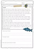 Vorschau - Arbeitsblätter - Sachtext Fisch - Seite 3