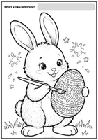 Vorschau - Mal- und Bastelvorlagen - Kostenloses Ausmalbild: Osterhase für Kita und Grundschule (Freebie) - Seite 1