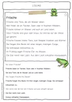 Vorschau - Arbeitsblätter - Sachtext Frosch - Seite 2