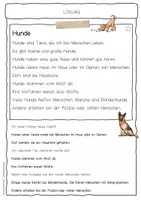Vorschau - Arbeitsblätter - Sachtext Hund - Seite 2