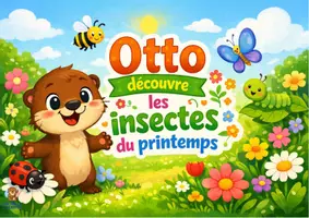 Aperçu - Matériel pour travaux manuels / dessin - Otto découvre les insectes du printemps - Kamishibaï en pdf à imprimer. - Page de couverture