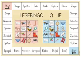 Vorschau - Spiele - LESEBINGO - 1. KLASSE KARIBU - Buchstaben O bis IE - Seite 1