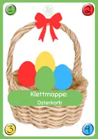 Vorschau - Stationenlernen - Klettmappe Osterkorb - Deckblatt