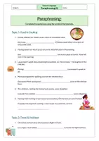 Vorschau - Arbeitsblätter - Paraphrasing, Use of Language, Abschlussprüfung, Englisch Klasse 9 und 10, Part 2 - Seite 1
