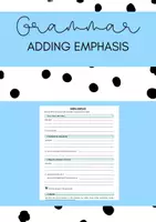 Vorschau - Arbeitsblätter - Arbeitsblatt Grammatik Adding Emphasis - Deckblatt