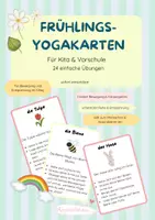 Vorschau - Bildkarten - Frühlings Yogakarten für Kinder - 24 Yogakarten für Kita und Vorschule - Seite 1