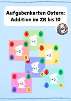 Vorschau - Fördermaterial/Inklusion - Aufgabenkarten Addition im ZR bis 10 (Ostern) - Deckblatt