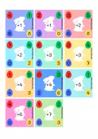 Vorschau - Fördermaterial/Inklusion - Aufgabenkarten Addition im ZR bis 10 (Ostern) - Seite 2