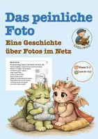 Vorschau - Arbeitsblätter - Peinliche Fotos im Netz – „Spucki und das Popo-Foto“ (Leseheft Klasse 2–3, differenziert + DaZ) - Deckblatt