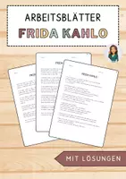 Vorschau - Anderer Materialtyp - Frida Kahlo - Informationstext mit Fragen und Lösungen - Deckblatt