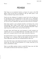 Vorschau - Anderer Materialtyp - Picasso - Informationstext mit Fragen und Lösungen - Seite 1