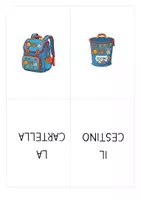 Vorschau - Stationenlernen - Flashcards Oggetti scolastici - Bildkarten Grundschule - Seite 3