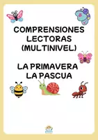 Vista previa - Hojas de trabajo - Comprensiones lectores multinivel: Primavera y Pascua - Portada