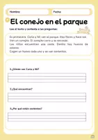 Vista previa - Hojas de trabajo - Comprensiones lectores multinivel: Primavera y Pascua - página 1