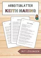 Vorschau - Anderer Materialtyp - Keith Haring - Informationstext mit Fragen und Lösungen - Deckblatt