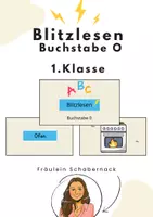 Vorschau - Präsentationen/Tafelbilder - Blitzlesen Klasse 1: Buchstabe O - Deckblatt
