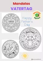 Vorschau - Mal- und Bastelvorlagen - Mandalas Vatertag - Deckblatt