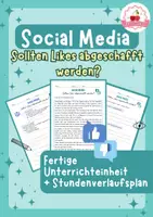 Vorschau - Stundenentwürfe - Likes auf Social Media – Fluch oder Segen? | Ethik (Klasse 7–9) - Deckblatt