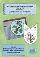 Vorschau - Mal- und Bastelvorlagen - Lesezeichen Ecke Frühblüher Veilchen zum Basteln und Ausmalen - Deckblatt