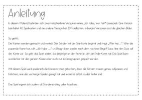 Vorschau - Spiele - Ich habe - Wer hat? Frühling (Klasse 2) Deutsch - Seite 3