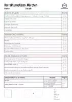 Vorschau - Anderer Materialtyp - 5. Schulstufe Kompetenzraster, Korrektur Schularbeit (1. Klasse Unterstufe) - Seite 1