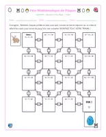 Aperçu - Feuilles d'exercices - Activité de Pâques Math 6e : Labyrinthes Équations 2 Étapes - Page 2