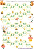 Vista previa - Hojas de trabajo - Matemáticas de Primavera: Cuaderno de Sumas y Restas - Portada