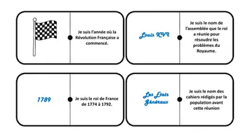 Aperçu - Jeux - Jeu pédagogique - Le domino de la Révolution Française - Page 1