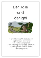 Vorschau - Stundenentwürfe - Der Hase und der Igel: Eintauchen in Fabelgeschichten - Deckblatt