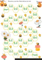 Vista previa - Hojas de trabajo - Matemáticas de Primavera: Cuaderno de Sumas y Restas - página 3