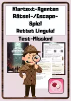 Vorschau - Unterrichtsreihen - Escape-Game: Klartext-Agenten (Deutsch, Grammatik, Rechtschreibung) - Deckblatt