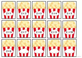 Vorschau - Stationenlernen - Einmaleins spielerisch üben – Popcorn-Karten & Trinkbecher - Seite 3