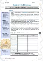 Vorschau - Arbeitsblätter - Feste im Buddhismus - Vesakh & Asalha Puja - Deckblatt