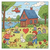 Vorschau - Arbeitsblätter - Wimmelbild mit Gucklochmethode: zum Anlaut H mit differenziertem Material für die Klassen 1 bis 3 - Deckblatt