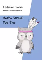 Vorschau - Arbeitsblätter - Lesekontrolle zur Kurzgeschichte "Das Eine" von Botho Strauß - Deckblatt