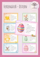 Vorschau - Poster - Ostern | Feriengruß | Osterferiengruß - Deckblatt
