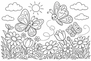 Vorschau - Mal- und Bastelvorlagen - Ausmalbilder zum Frühling - Seite 2
