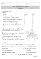Vorschau - Arbeitsblätter - Lesen üben: Leseverstehen & Leseverständnis St. Martin und Laternenzeit – 3 Texte mit Aufgaben & Lösungen (Klasse 3–4, Sankt Martin) - Seite 3