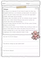 Vorschau - Arbeitsblätter - Sachtext Oktopus - Seite 3