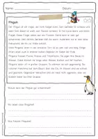 Vorschau - Arbeitsblätter - Sachtext Pinguin - Seite 3