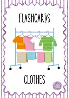 Vista previa - Tarjetas / Manipulativos - CLOTHES - Flashcards de vocabulario en inglés - Portada