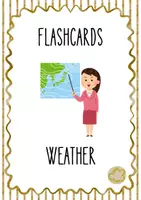 Vista previa - Tarjetas / Manipulativos - WEATHER - Flashcards de vocabulario en inglés - Portada