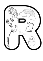 Vista previa - Hojas de trabajo - Letras Primavera para colorear - página 1