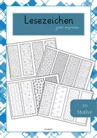 Vorschau - Mal- und Bastelvorlagen - Lesezeichen zum ausmalen - Deckblatt
