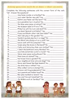 Vorschau - Arbeitsblätter - Questions with do_does + Answers | Worksheet - Deckblatt