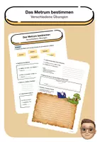Vorschau - Arbeitsblätter - Das Metrum bestimmen - Verschiedene Übungen - Deckblatt