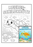 Vorschau - Arbeitsblätter - 🐢 Ausmalbild „Meeresschildkröte“ – Unterwasserwelt zum Ausmalen 🌊🎨 - Deckblatt
